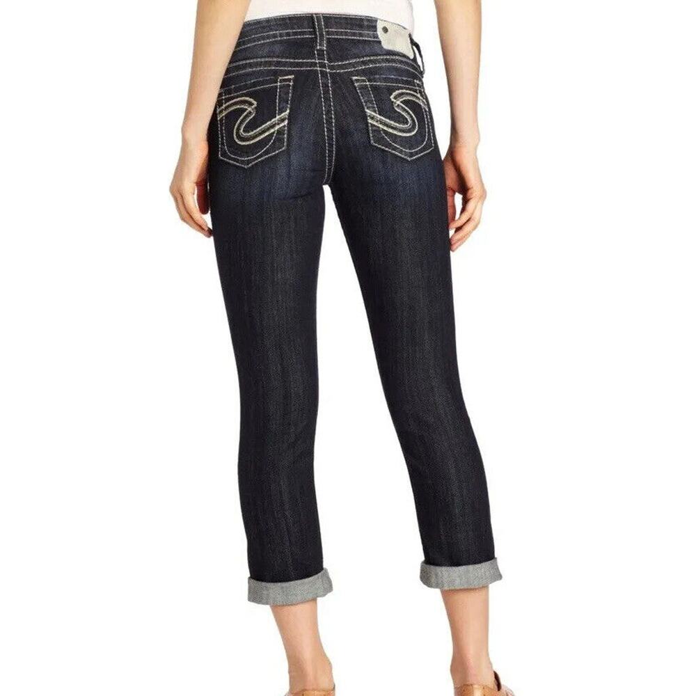 SILVER JEANS NATSUKI Mid Rise Stretch Cropped Jeans Sz 24 EC!!